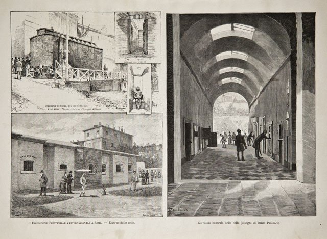 L'Esposizione Penitenziaria internazionale a Roma / Esterno delle celle / …
