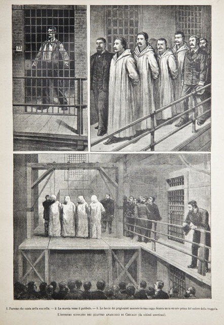 L’estremo supplizio dei quattro anarchici di Chicago