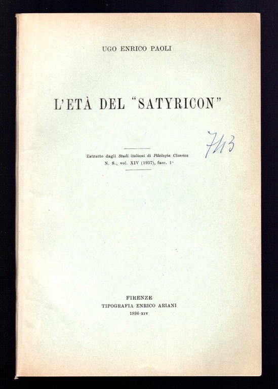 L'età del "Satyricon"