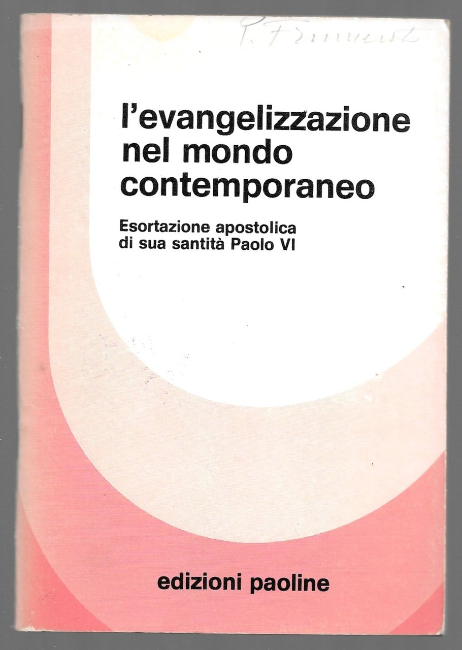 L'evangelizzazione nel mondo contemporaneo