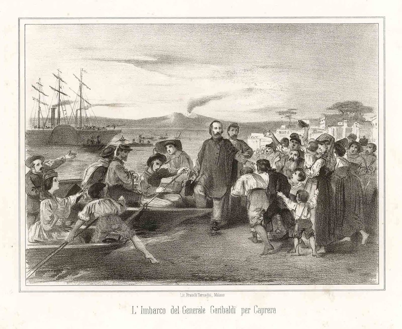 L'imbarco del Generale Garibaldi per Caprera