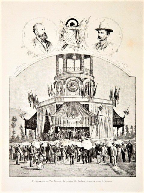 L'inaugurazione del Tiro Federale / La consegna della bandiera