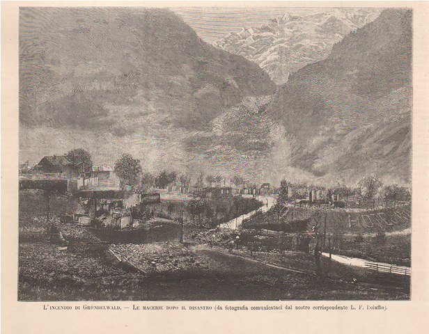 L'incendio a Grundelwald - Le macerie dopo il disastro