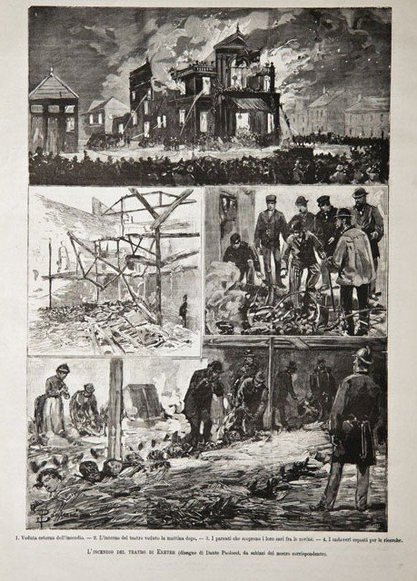 L'incendio del teatro di Exeter