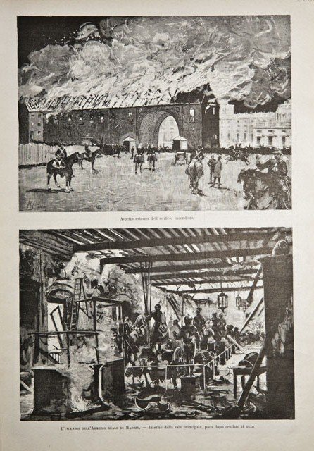 L'incendio dell’Armeria reale di Madrid