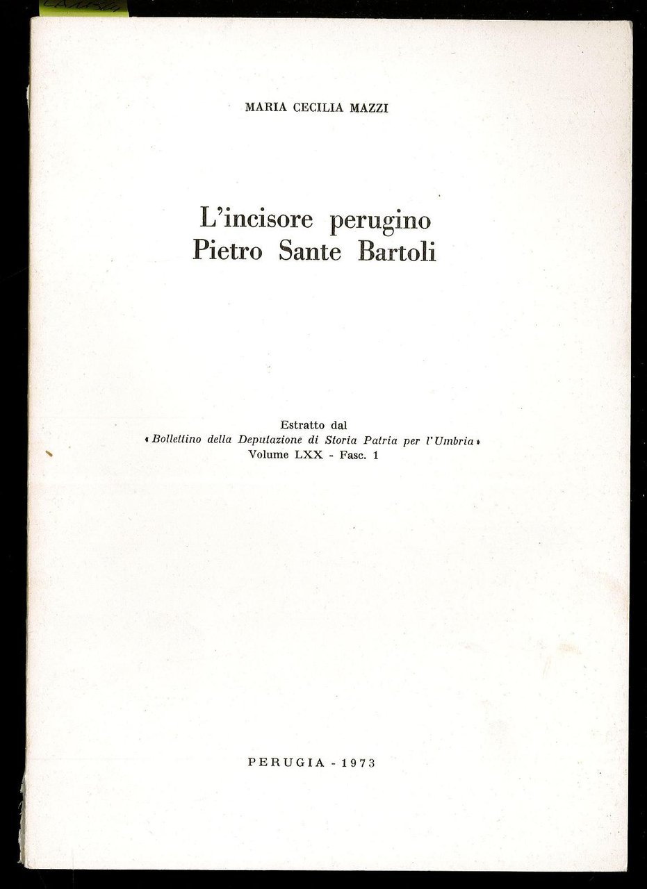 L'incisore perugino Pietro Sante Bartoli