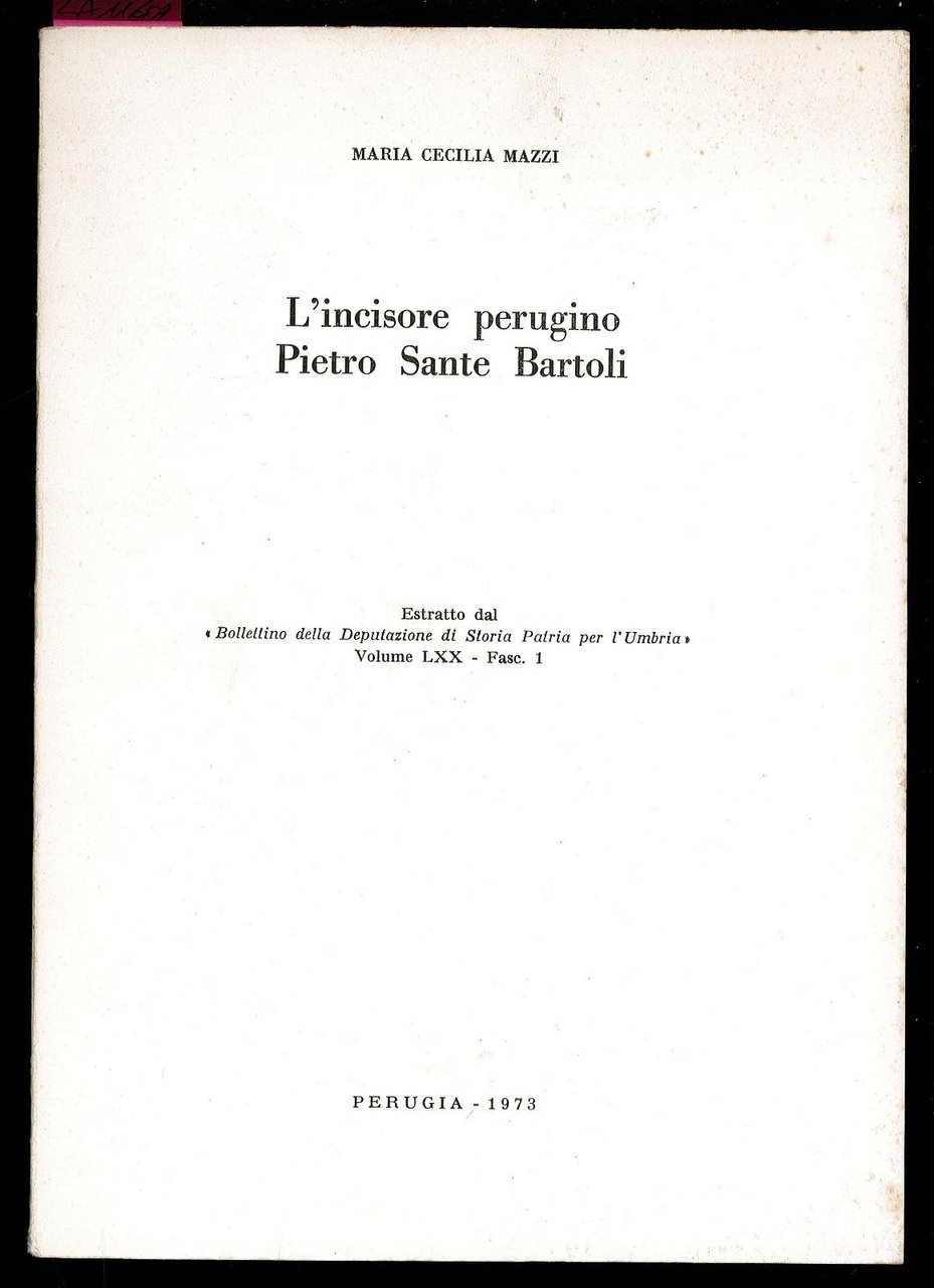 L'incisore perugino Pietro Sante Bartoli
