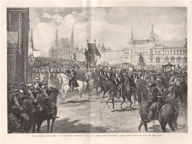 L’incoronazione dello Czar - Il corteggio Imperiale si reca alla …