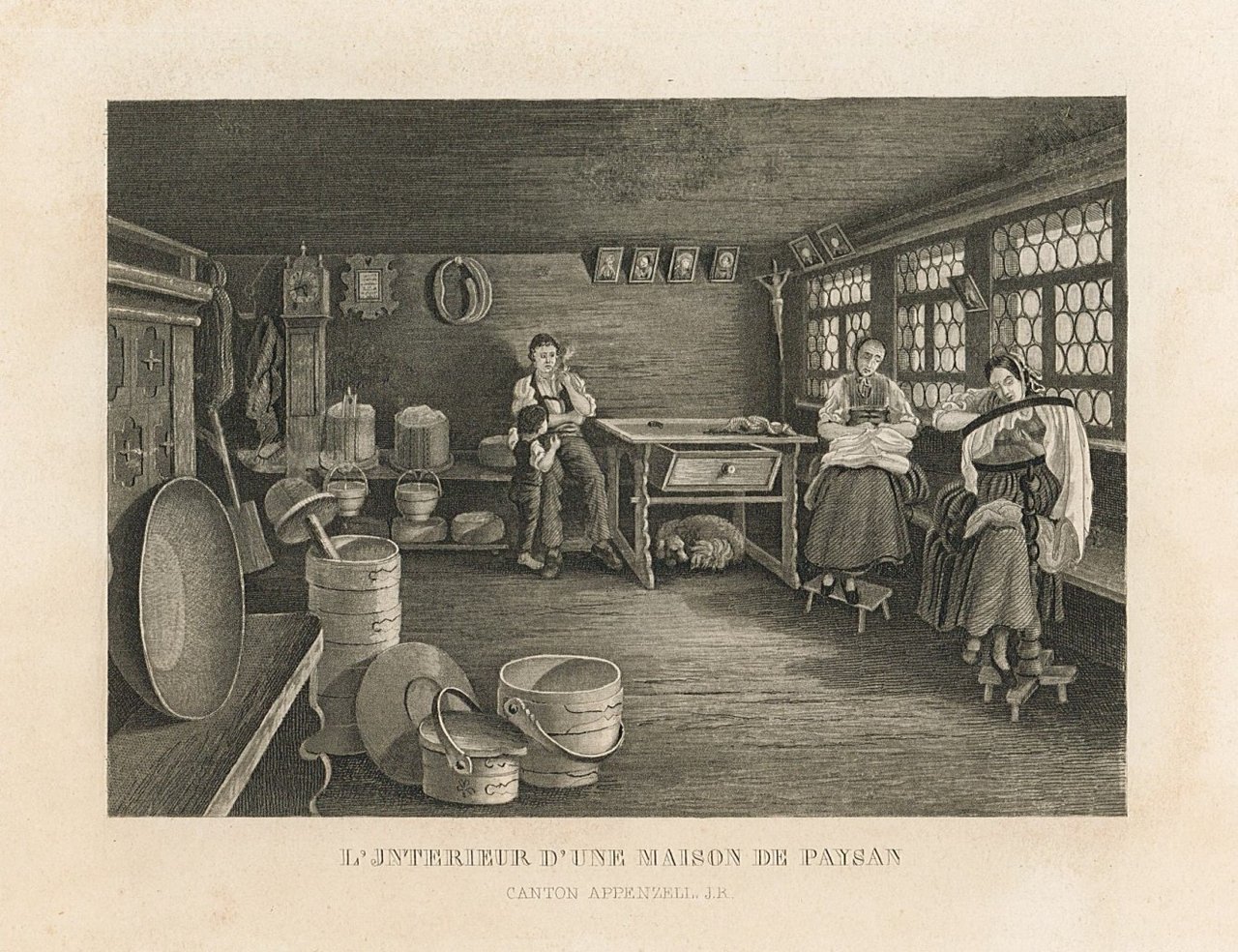 L'interieur d'une maison de paysan - Canton Appenzell J.R.