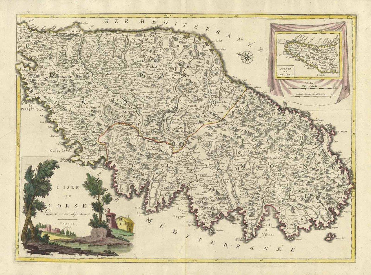 L'Isle de Corse divisée en ses departemens | Immagine principale