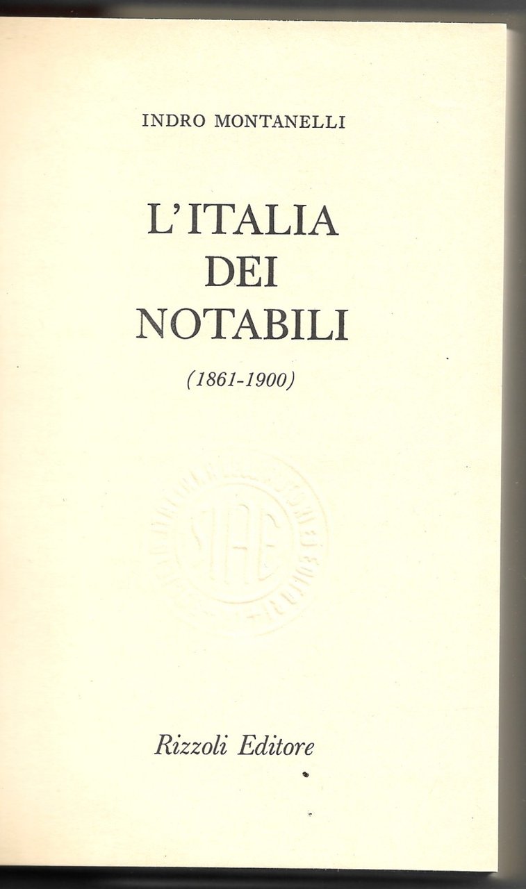 L'Italia dei notabili (1861-1900)