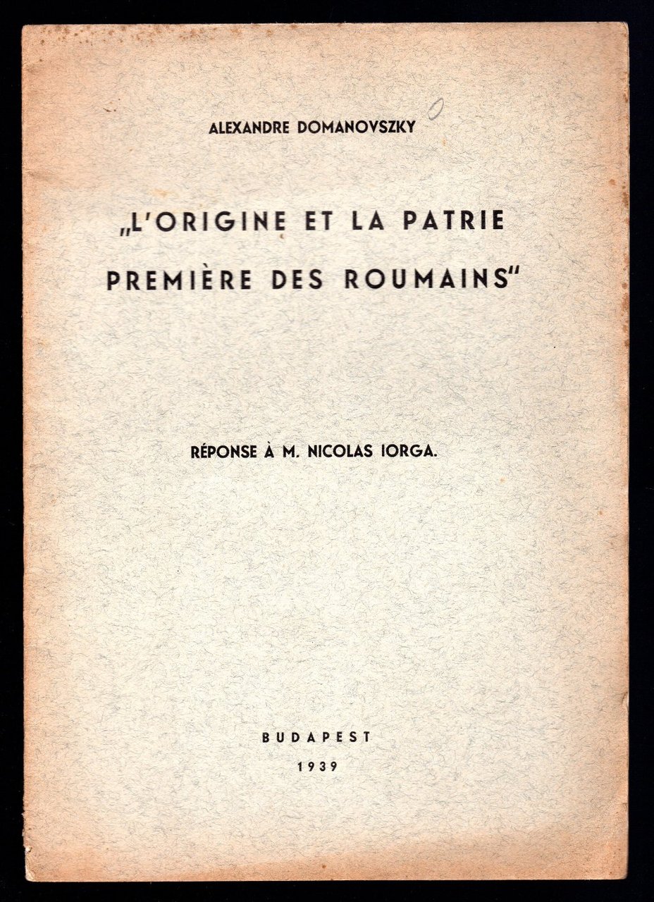 L'origine et la patrie premiere des roumains | Immagine principale