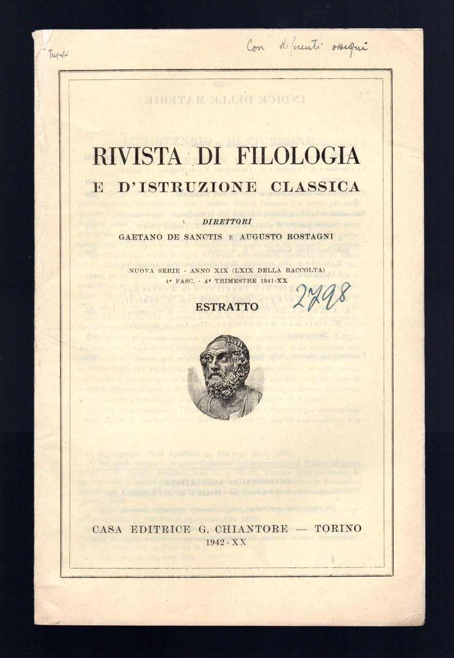 L' "Ortensio" di Cicerone e il "Catalepton V" di Virgilio