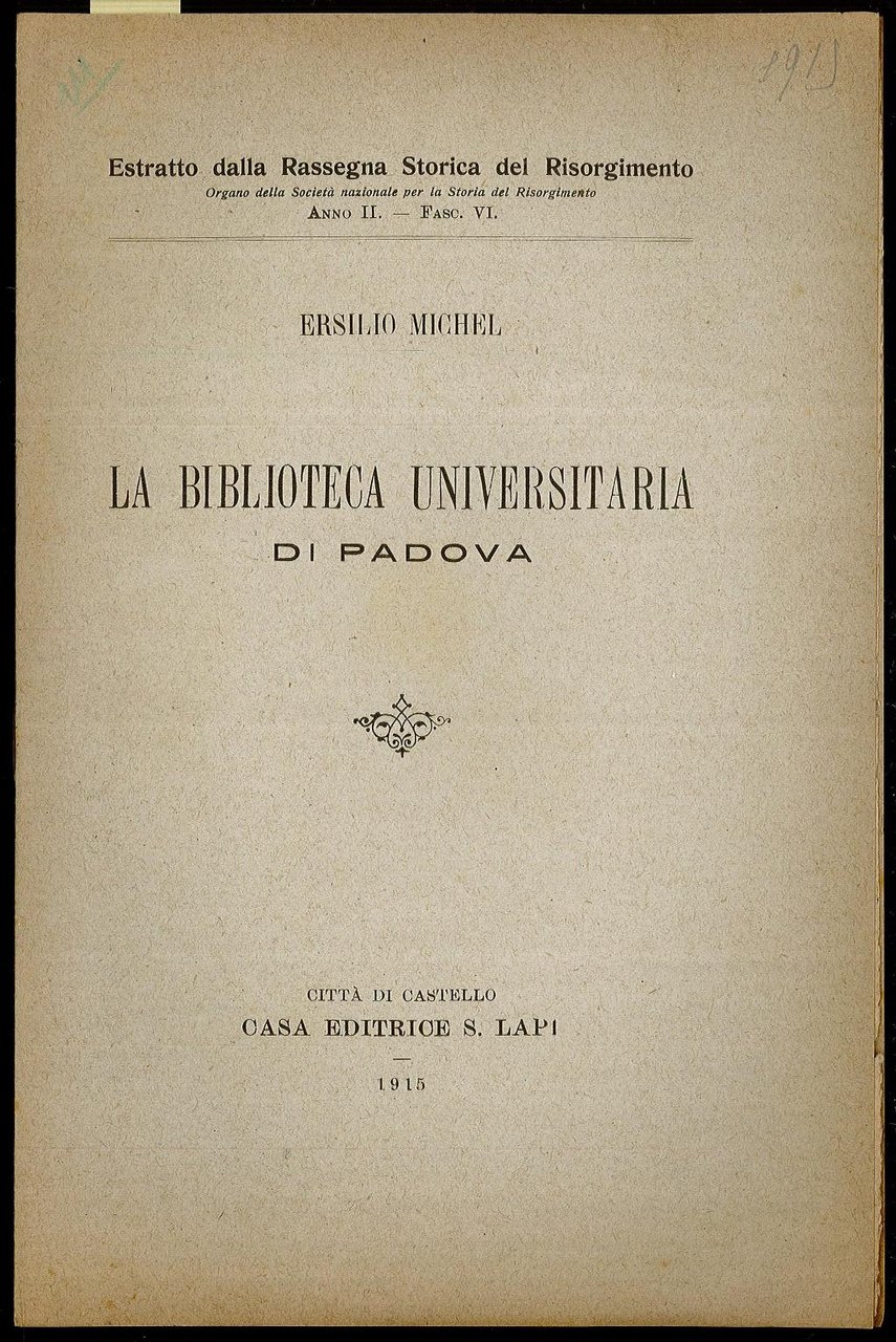 La Biblioteca Universitaria di Padova