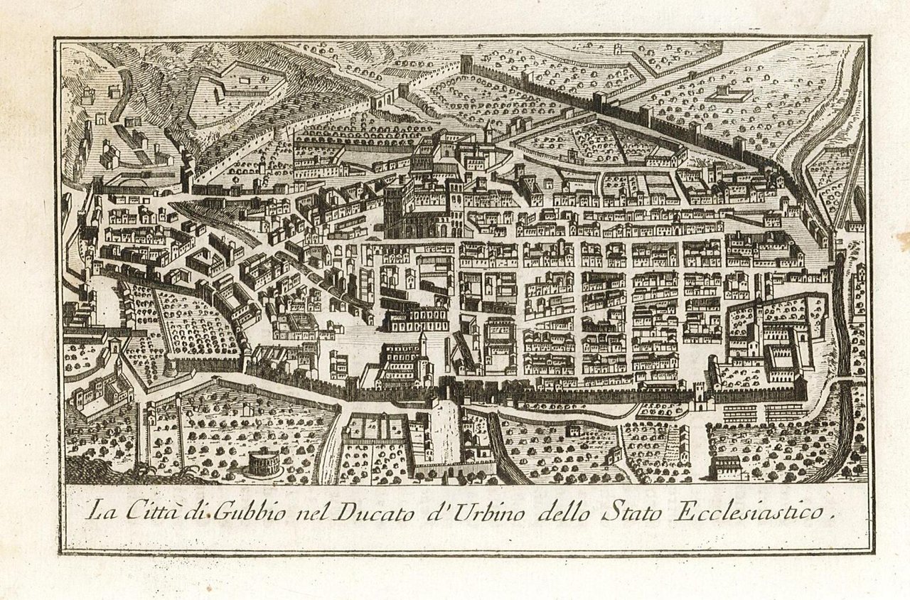 La Città di Gubbio nel Ducato d'Urbino dello Stato Ecclesiastico.