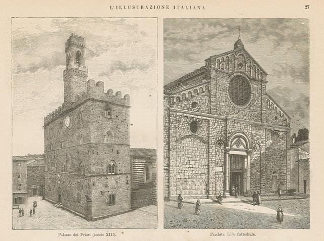 (La città di Volterra) - Palazzo dei Priori - Facciata …