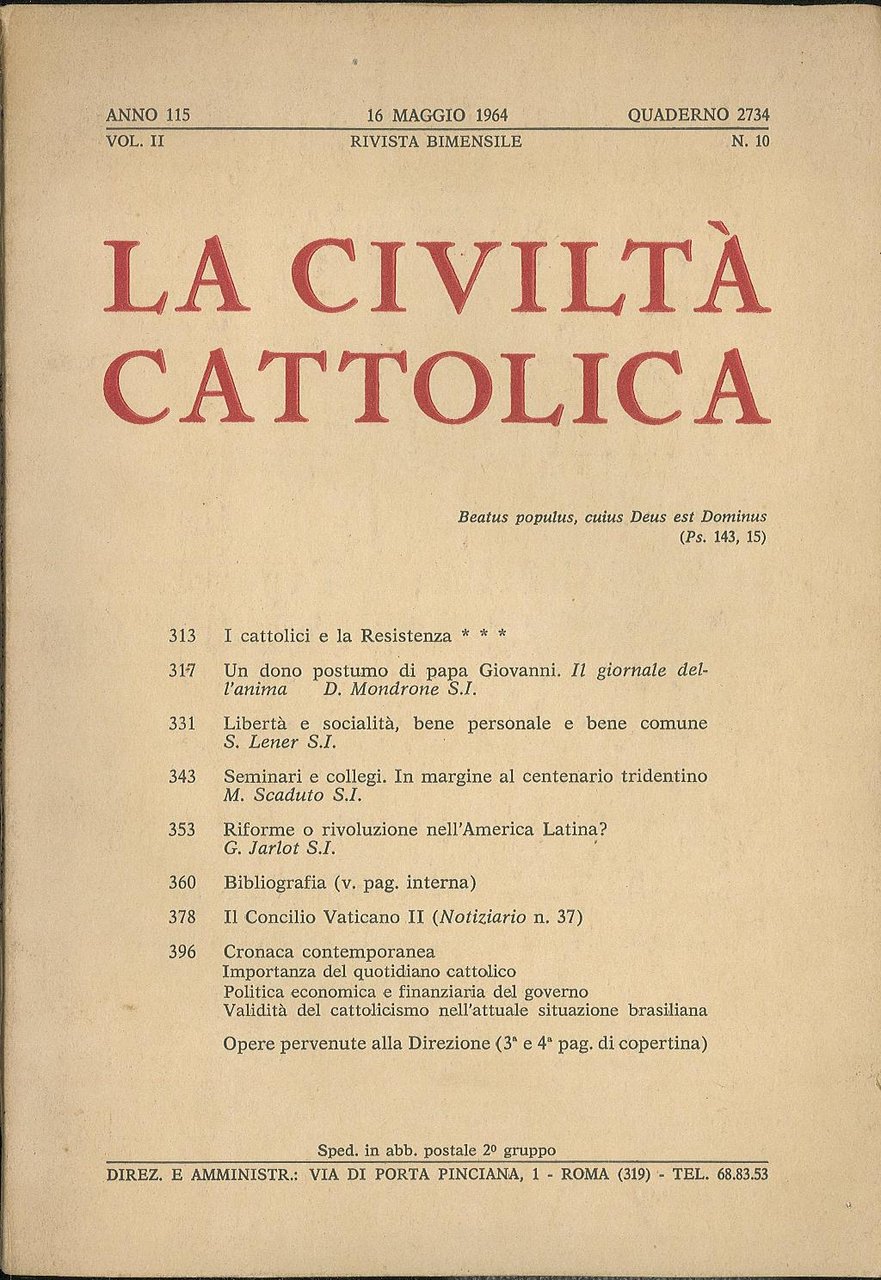 La civiltà cattolica