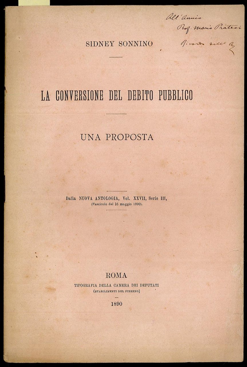 La conversione del debito pubblico. Una proposta