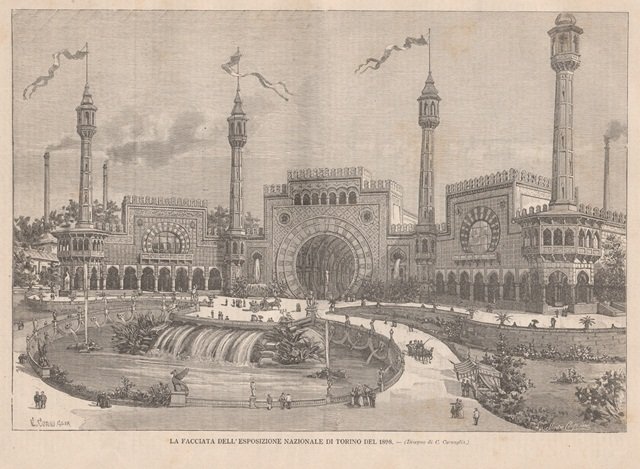 La facciata dell’Esposizione Nazionale di Torino del 1898