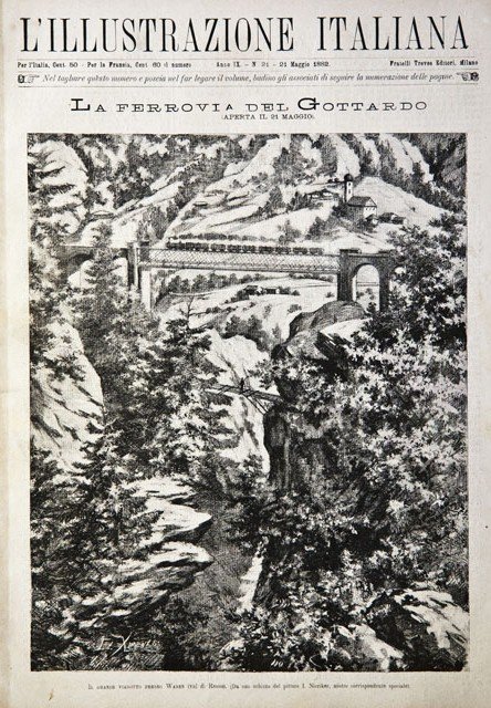 La ferrovia del Gottardo / Il grande viadotto presso Wasen