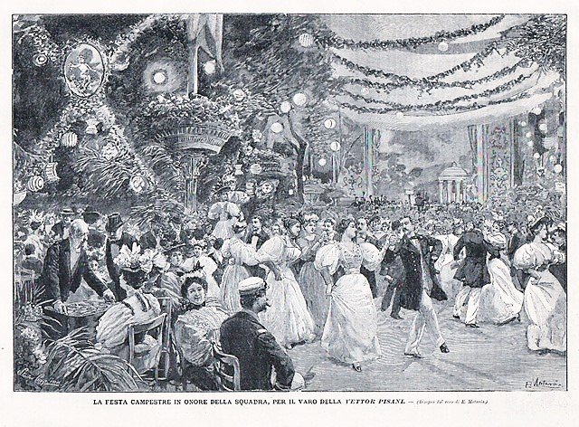 La festa campestre in onore della squadra, per il varo …