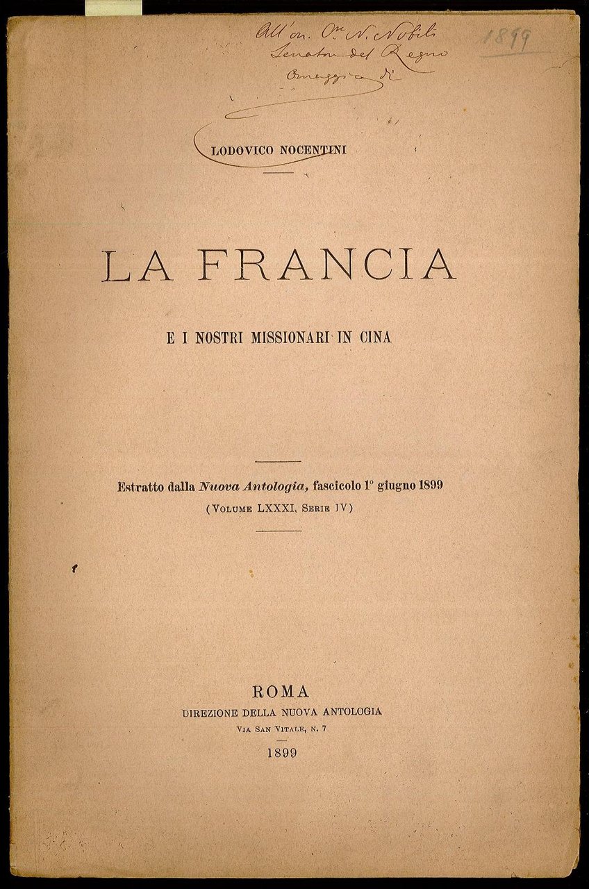 La Francia e i nostri missionari in Cina