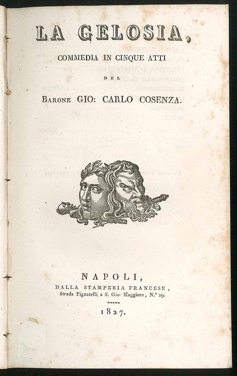 La gelosia commedia in cinque atti