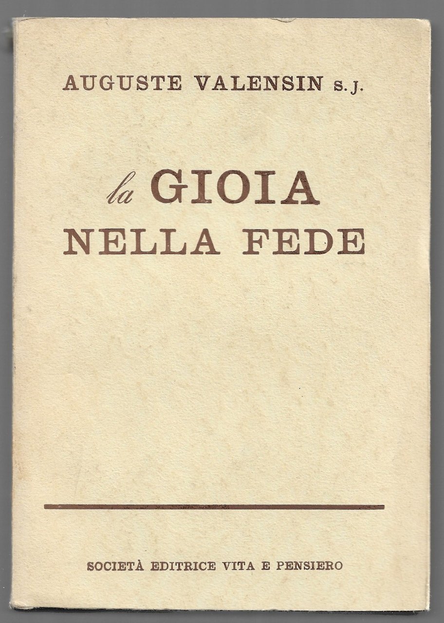 La gioia nella fede