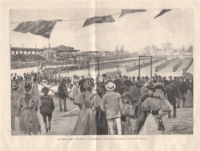 La grande gara ginnastica al Velodromo di Porta Salara