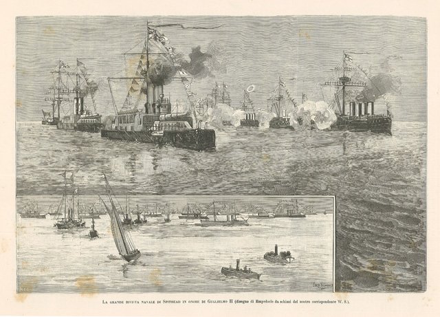 La grande rivista navale di Spithead in onore di Guglielmo …