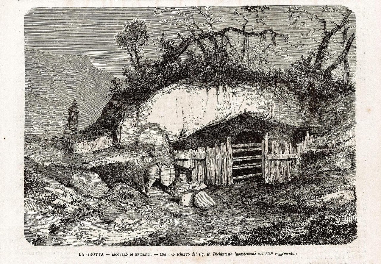 La grotta. Ricovero di briganti.