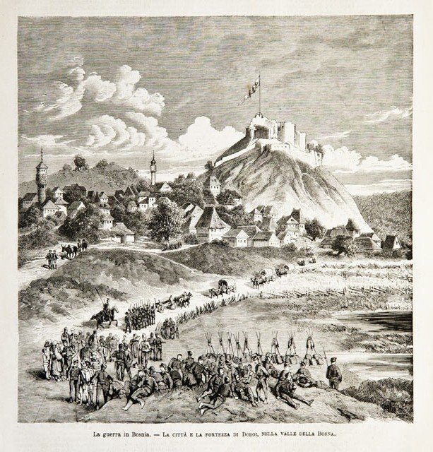 La guerra in Bosnia.- La città e la fortezza di …