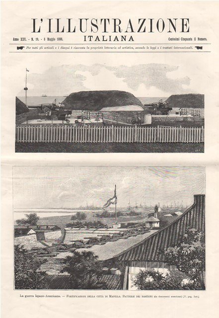 La guerra Ispano-Americana - Fortificazioni della città di Manilla. Batterie …