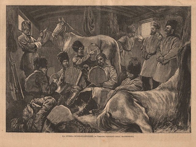 La guerra russo-giapponese - Cosacchi viaggianti sulla transiberiana