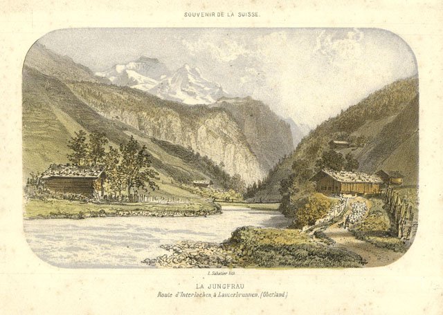 La Jungfrau / Route d'Interlaken à Lauterbrunnen, (Oberland)
