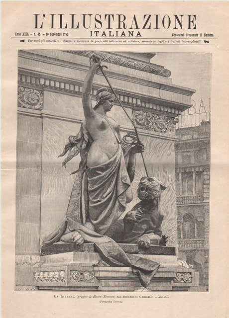 La Libertà nel monumento Garibaldi a Milano
