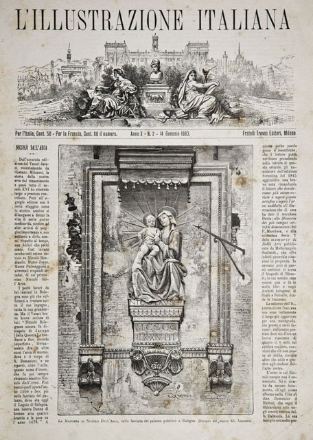 La Madonna di Niccolò Dall’Arca, sulla facciata del palazzo pubblico …