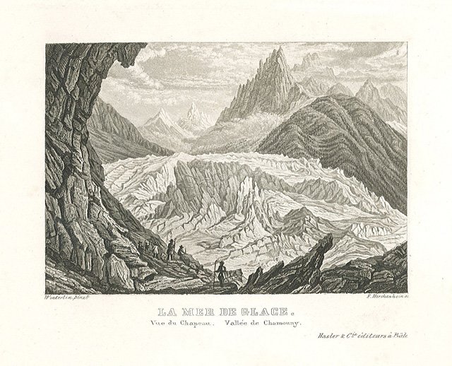 La Mer de Glace. / Vue du Cahapeau. Vallée de …