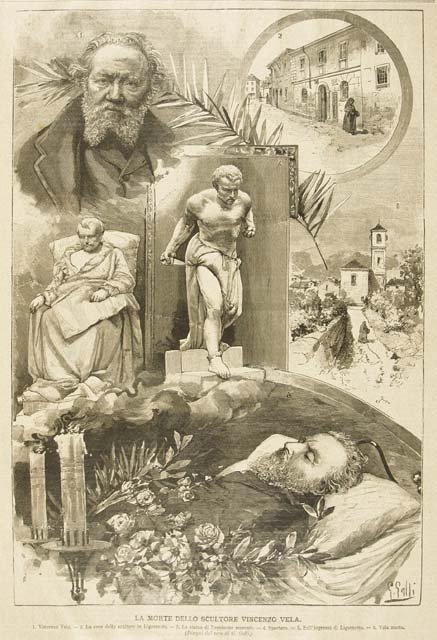 La morte dello scultore Vincenzo Vela