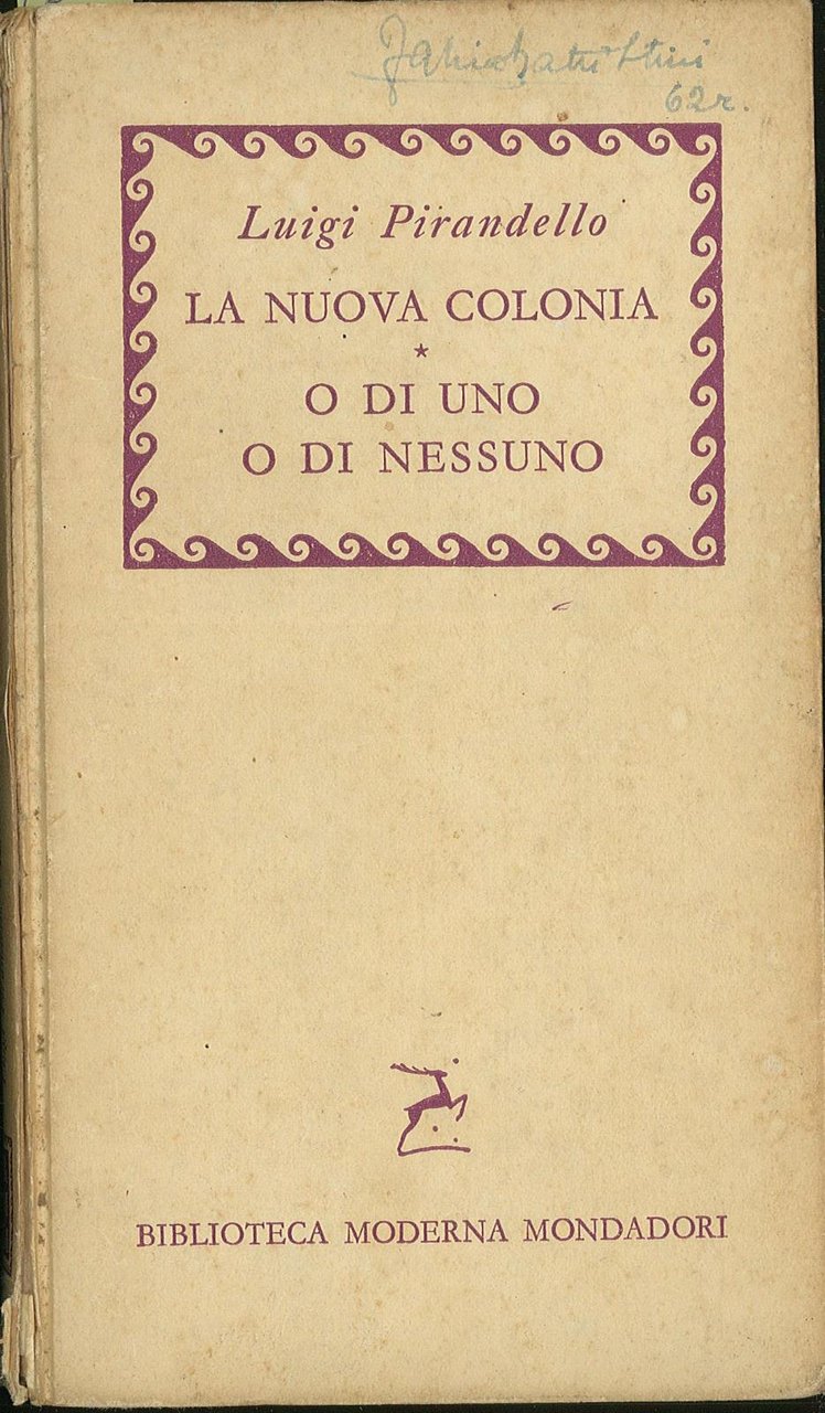 La nuova colonia, Odi uno o di nessuno - (Maschere …
