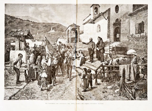 La partenza dei coscritti nel 1866, quadro del signor Gerolamo …