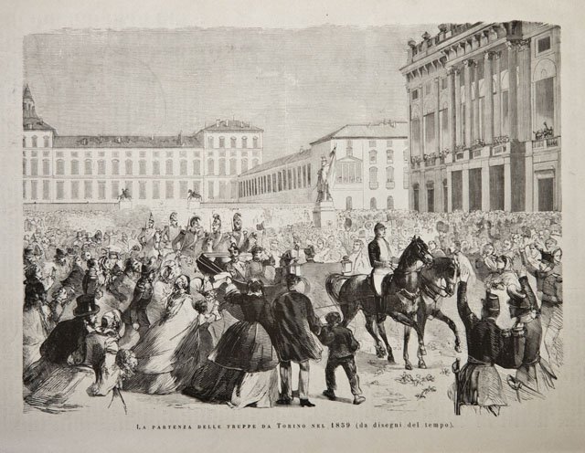 La partenza delle truppe da Torino nel 1859