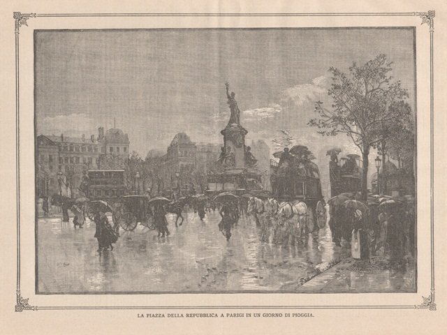 La Piazza della Repubblica a Parigi in un giorno di …