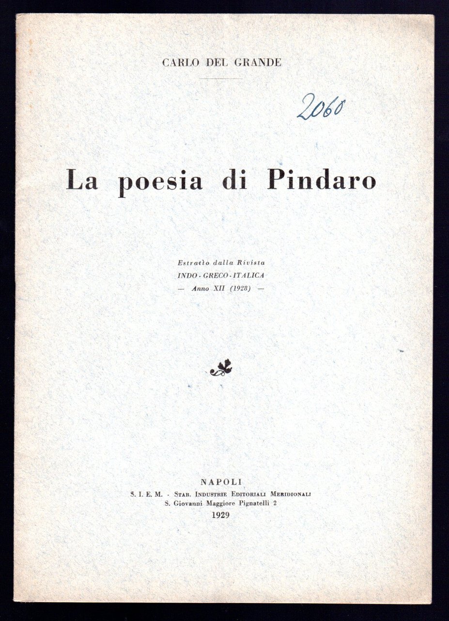 La poesia di Pindaro
