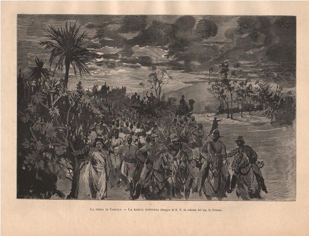 La presa di Cassala - La marcia notturna