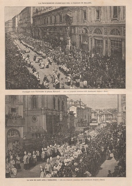 La processione clericale del 14 maggio in Milano