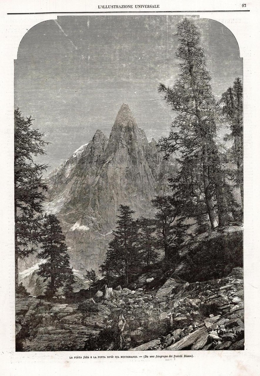 La punta Folta e la punta verde sul Montebianco