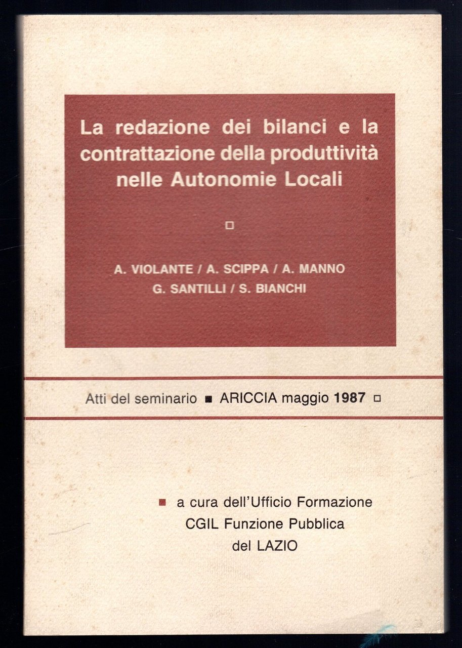 La redazione dei bilanci e la contrattazione della produttività nelle …