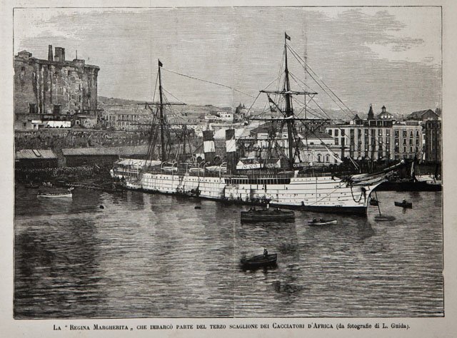 La “Regina Margherita” che imbarcò parte del terzo scaglione dei …