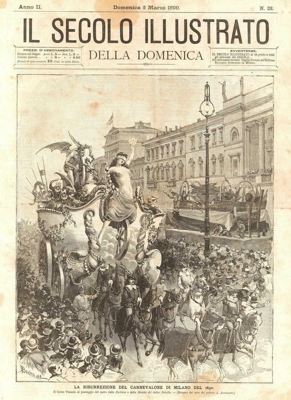 La risurrezione del carnevalone di Milano del 1890